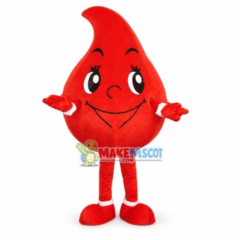 Deluxe Cartoon Red Blood Drop Mascot Costume Deluxe Cartoon Red Blood Drop Mascot Costume