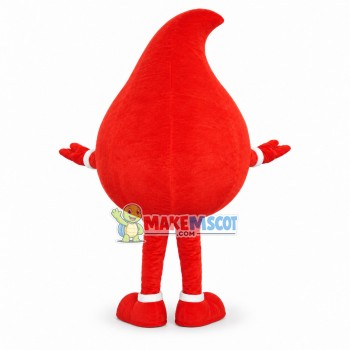 Deluxe Cartoon Red Blood Drop Mascot Costume Deluxe Cartoon Red Blood Drop Mascot Costume