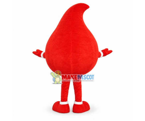 Deluxe Cartoon Red Blood Drop Mascot Costume Deluxe Cartoon Red Blood Drop Mascot Costume
