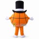 Basketball In Top Hat Mascot Costume Basketball In Top Hat Mascot Costume