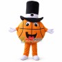 Basketball In Top Hat Mascot Costume 