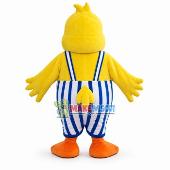 Fat Baby Duck In Overalls Mascot Costume Fat Baby Duck In Overalls Mascot Costume