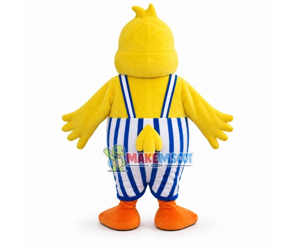 Fat Baby Duck In Overalls Mascot Costume Fat Baby Duck In Overalls Mascot Costume