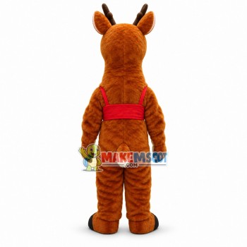 Rudolph the Reindeer With Red Bow Tie Mascot Costume For Christmas Rudolph the Reindeer With Red Bow Tie Mascot Costume For Christmas