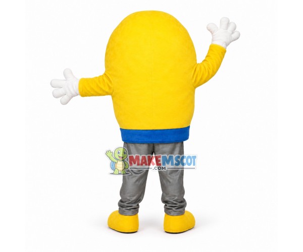 Huge Cartoon Yellow Light Bulb Mascot Costume Huge Cartoon Yellow Light Bulb Mascot Costume