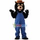 Worker Black Bear Mascot Costume Worker Black Bear Mascot Costume