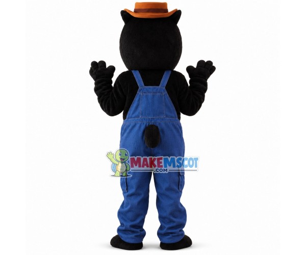 Worker Black Bear Mascot Costume Worker Black Bear Mascot Costume