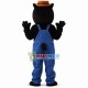 Worker Black Bear Mascot Costume Worker Black Bear Mascot Costume