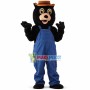 Worker Black Bear Mascot Costume 