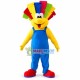 Lovely Clown With Colored Hair Mascot Costume Lovely Clown With Colored Hair Mascot Costume