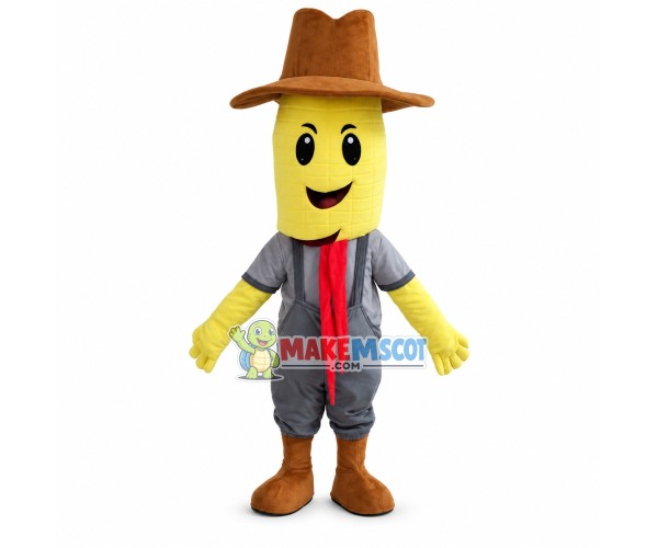 Cowboy Corn Mascot Costume Cowboy Corn Mascot Costume