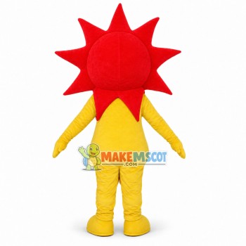 Scorching Sun Man Cartoon Mascot Costume Scorching Sun Man Cartoon Mascot Costume