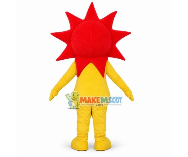 Scorching Sun Man Cartoon Mascot Costume Scorching Sun Man Cartoon Mascot Costume