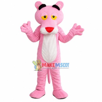 Mischievous Pink Panther Mascot Cartoon Character Costume
