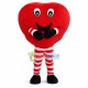 Cartoon Red Heart Man In Striped Pants Mascot Costume Cartoon Red Heart Man In Striped Pants Mascot Costume