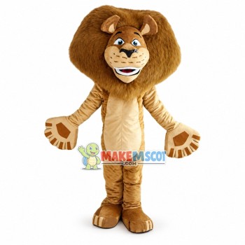 Pompous Madagascar Alex the Lion Mascot Costume Pompous Madagascar Alex the Lion Mascot Costume