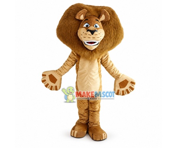 Pompous Madagascar Alex the Lion Mascot Costume 