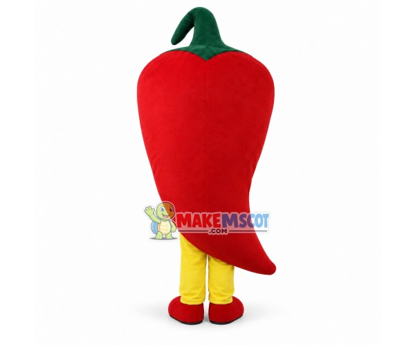 Deluxe Cartoon Red Pepper Mascot Adult Costume Deluxe Cartoon Red Pepper Mascot Adult Costume