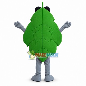 Deluxe Green Leaf Mascot Cartoon Costume Deluxe Green Leaf Mascot Cartoon Costume