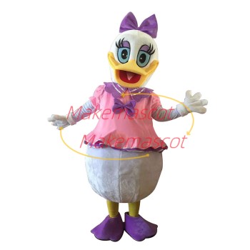 Sophisticated Daisy Duck Mascot Costume Sophisticated Daisy Duck Mascot Costume