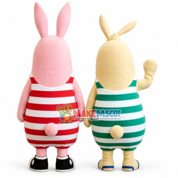 Carefree Rabbit Putin In Jail & Apathetic Rabbit Kirenenko In Jail Mascot Costume	