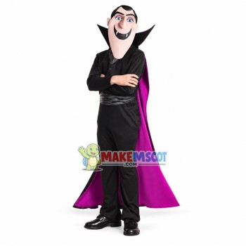 Charismatic Count Dracula Mascot Costume Charismatic Count Dracula Mascot Costume