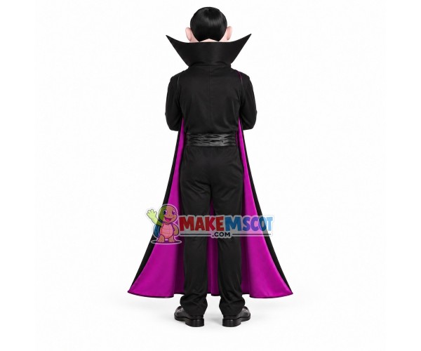 Charismatic Count Dracula Mascot Costume Charismatic Count Dracula Mascot Costume