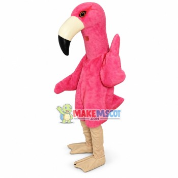 Pink Flamingo Mascot Costume Pink Flamingo Mascot Costume