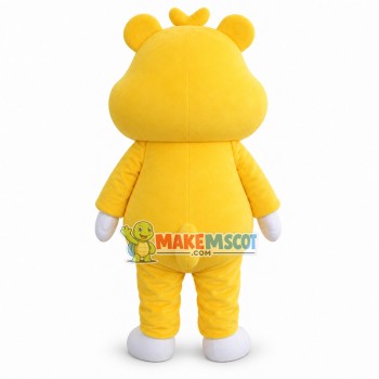 Depressed Yellow Bear Cartoon Mascot Costume Depressed Yellow Bear Cartoon Mascot Costume