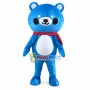 Blue Teddy Bear Cartoon Mascot Costume 
