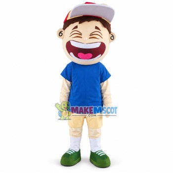 Laughing Boy Mascot Costume Laughing Boy Mascot Costume