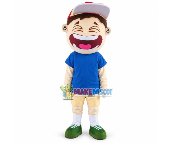 Laughing Boy Mascot Costume Laughing Boy Mascot Costume