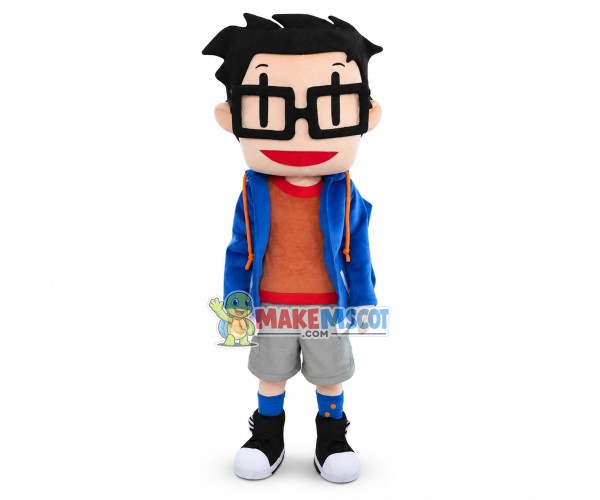 Hardworking Boy Mascot Costume