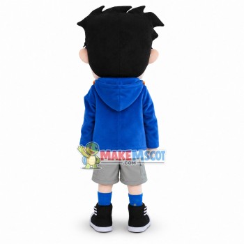 Hardworking Boy Mascot Costume Hardworking Boy Mascot Costume