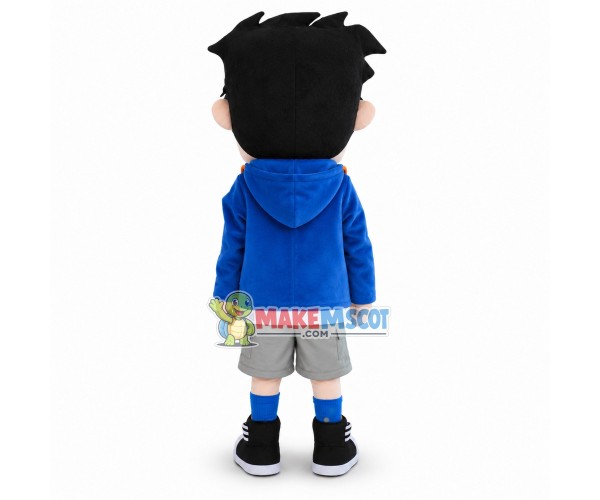 Hardworking Boy Mascot Costume Hardworking Boy Mascot Costume