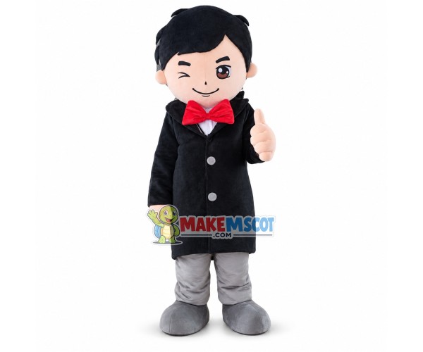 Winking Gentleman Mascot Costume