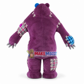 Scary Purple Beggar Bear Mascot Costume Scary Purple Beggar Bear Mascot Costume