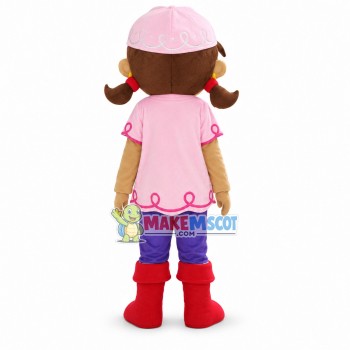 Adventurous Pirate Girl Izzy Mascot Costume Adventurous Pirate Girl Izzy Mascot Costume