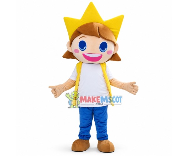 Lively Girl Mascot Costume Lively Girl Mascot Costume