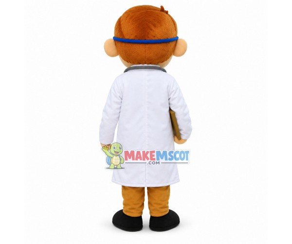 Doctor With Blue Glasses Mascot Costume Doctor With Blue Glasses Mascot Costume