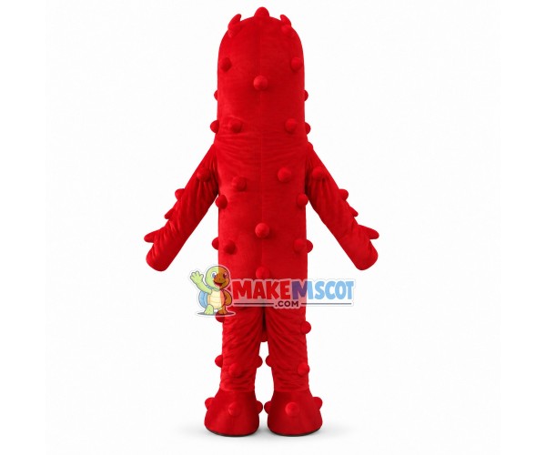 Outgoing Muno the Red Cyclops Mascot Adult Costume Outgoing Muno the Red Cyclops Mascot Adult Costume