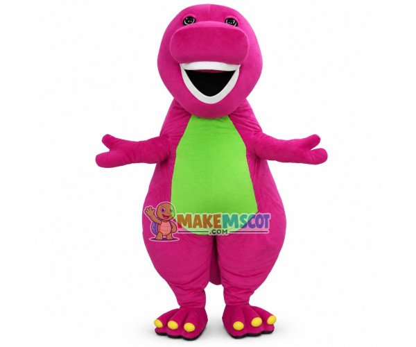 Wise Barney the Dinosaur Mascot Adult Costume Wise Barney the Dinosaur Mascot Adult Costume
