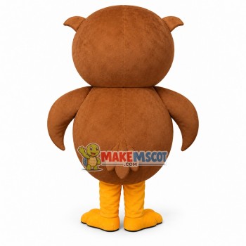 Deluxe Brown Owl Cartoon Mascot Costume Deluxe Brown Owl Cartoon Mascot Costume