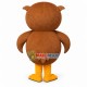 Deluxe Brown Owl Cartoon Mascot Costume Deluxe Brown Owl Cartoon Mascot Costume