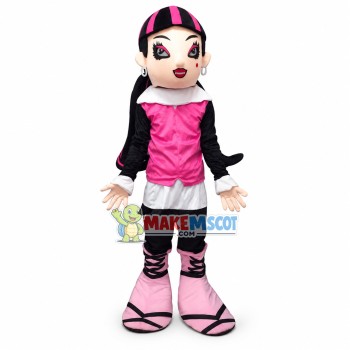 Energetic Draculaura Monster High Mascot Costume Energetic Draculaura Monster High Mascot Costume
