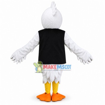 American White Ibis In Black Vest Mascot Costume American White Ibis In Black Vest Mascot Costume