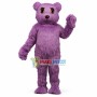 Purple Teddy Bear Long Fur Mascot Costume 