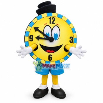 School Attendance Clock Mascot Costume School Attendance Clock Mascot Costume