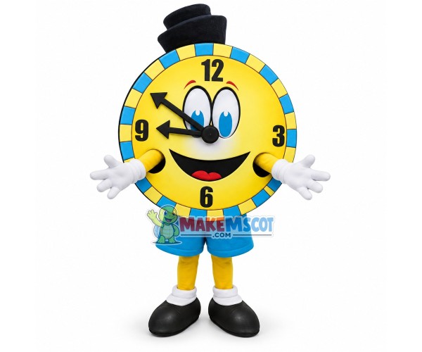 School Attendance Clock Mascot Costume School Attendance Clock Mascot Costume