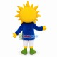 Funny Blue Chocolate Bean Man Mascot Cartoon Costume Funny Blue Chocolate Bean Man Mascot Cartoon Costume